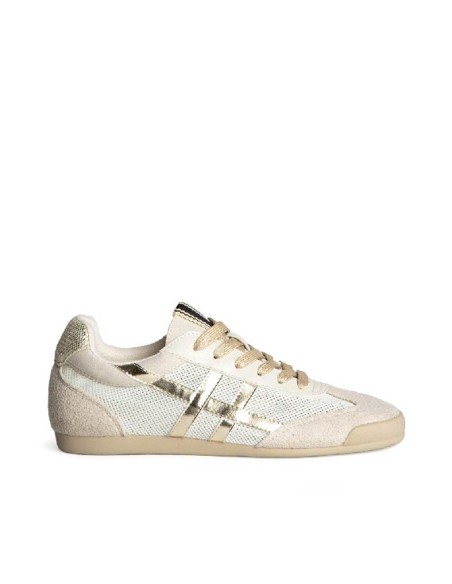 Zapatilla Corina dorada retro mujer