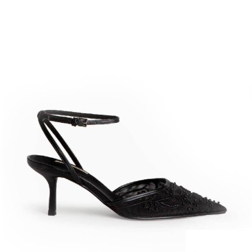 Zapatos de tacón bordados Corina M6242 negros