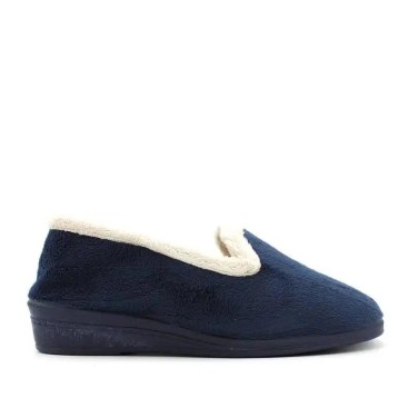 Zapatilla de casa cerrada azul marino mujer