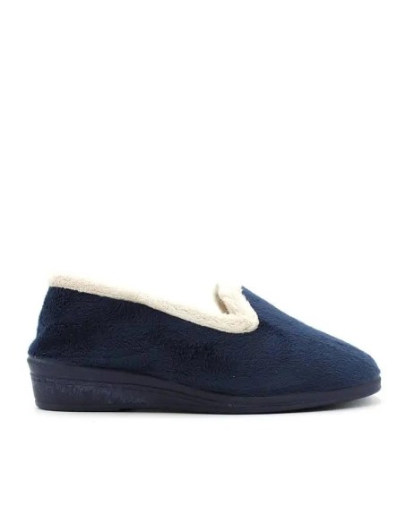Zapatilla de casa cerrada azul marino mujer