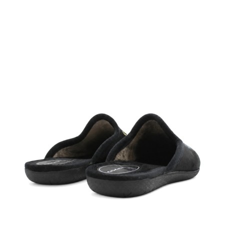 Zapatilla de casa abierta negra para hombre