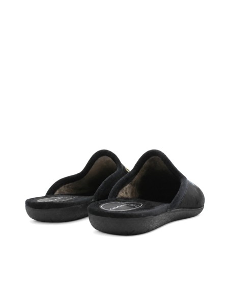 Zapatilla de casa abierta negra para hombre