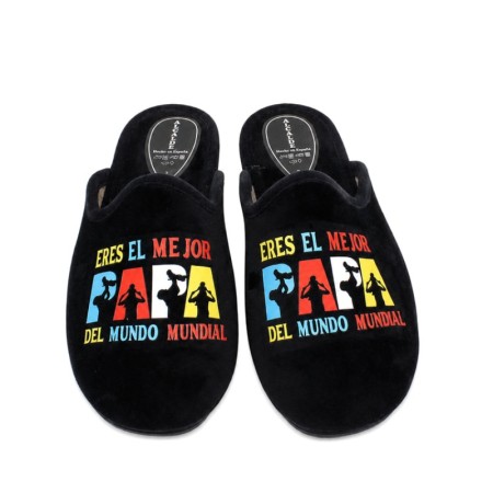 Zapatilla de casa hombre “Mejor Papá” negra