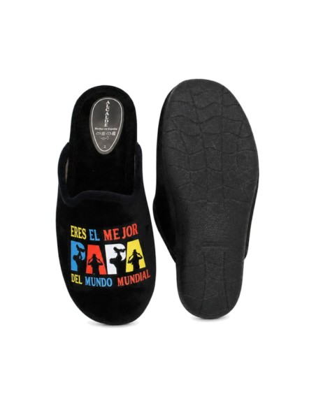 Zapatilla regalo para papá color negro