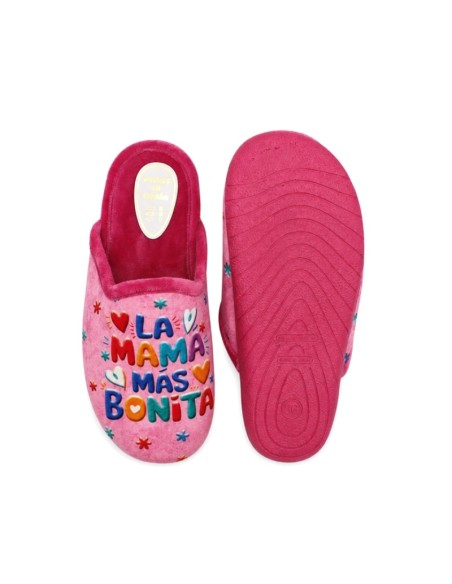 Zapatilla de casa rosa para mamá