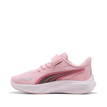 Zapatilla deportiva Puma rosa niña vista lateral interior