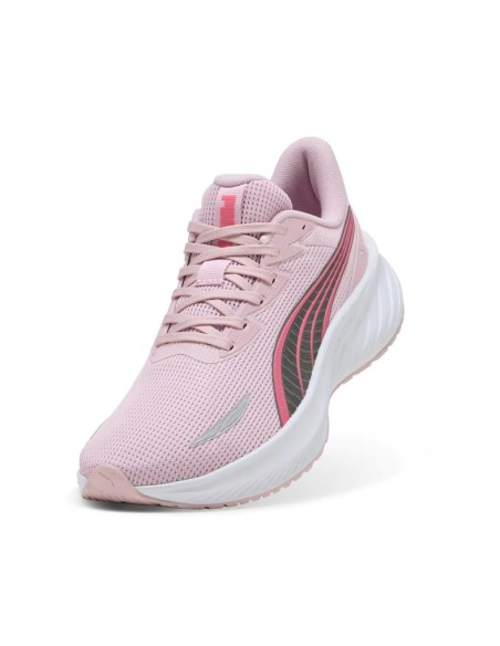 Zapatilla deportiva Puma rosa niña con cordones