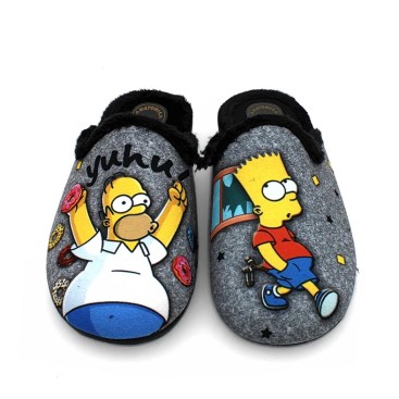 Zapatilla de casa hombre Homer y Bart