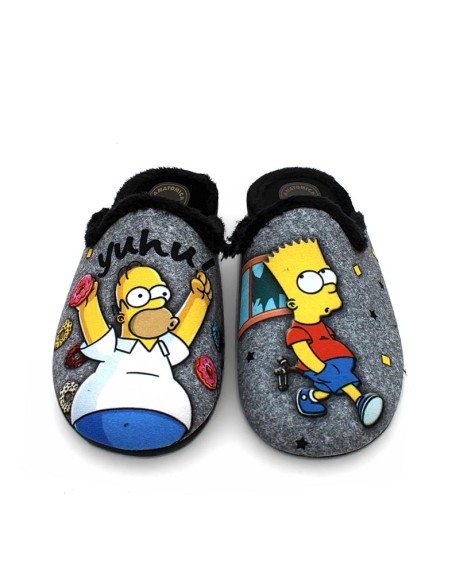 Zapatilla de casa hombre Homer y Bart