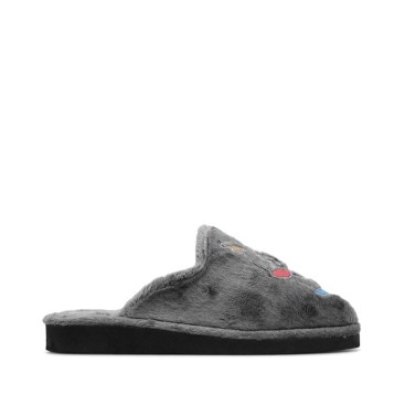 Zapatilla abierta gris hombre vista lateral