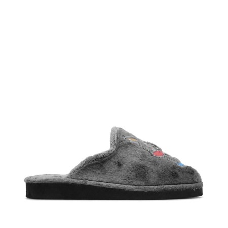 Zapatilla abierta gris hombre vista lateral