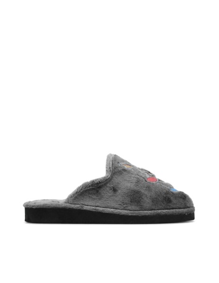Zapatilla abierta gris hombre vista lateral