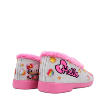 Zapatilla Hello Kitty gris y rosa niña