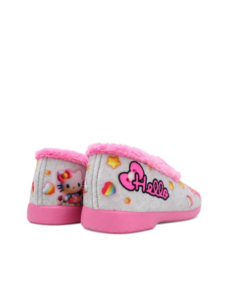 Zapatilla Hello Kitty gris y rosa niña