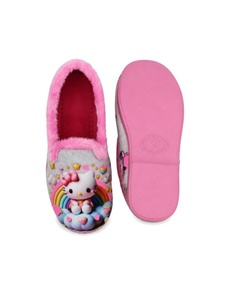 Suela rosa zapatilla de casa Hello Kitty niña