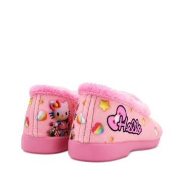 Pantuflas Hello Kitty rosa cerradas niña