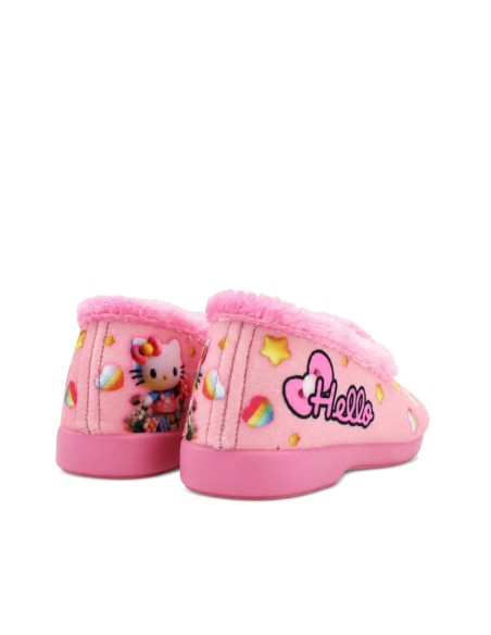 Pantuflas Hello Kitty rosa cerradas niña