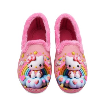 Zapatillas casa Hello Kitty rosa para niña