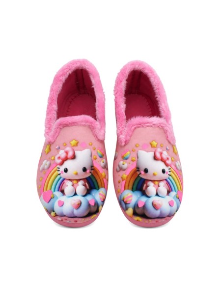 Zapatillas casa Hello Kitty rosa para niña