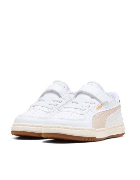 Zapatilla Puma Caven III blanca niño con velcro