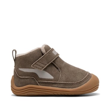 Bota Puma marrón infantil cierre de velcro