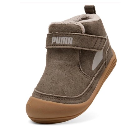 Puma Kitten Mid marrón infantil con velcro
