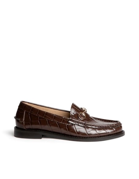 Mocasín coco con estribo marrón para mujer Corina M6651 lateral