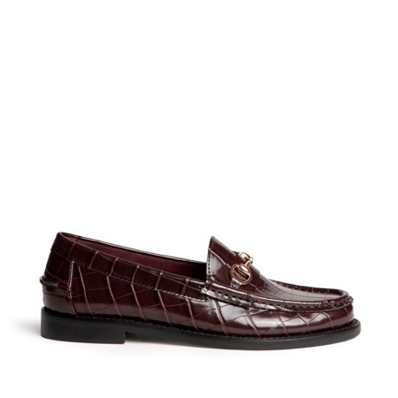 Mocasín Corina coco con estribo burdeos
