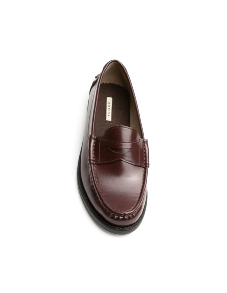 Mocasín castellano burdeos Corina M6650 para mujer vista superior