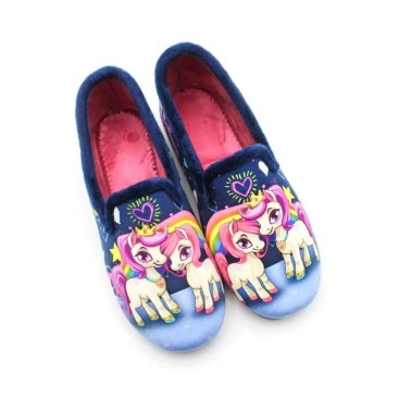 zapatillas de casa de unicornio para niña