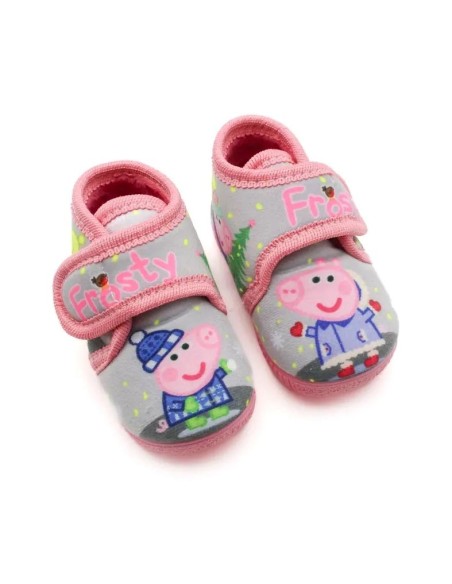 Zapatillas bebé Peppa Pig niña gris