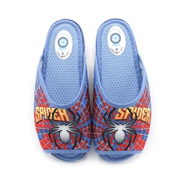 zapatillas de casa de niños azul de spiderman