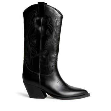 Bota cowboy media caña negra Corina M6761 vista lateral