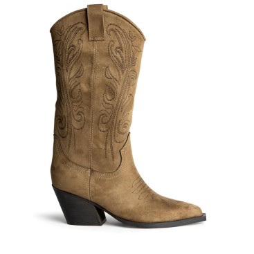 Bota cowboy media caña camel Corina M6761 vista lateral