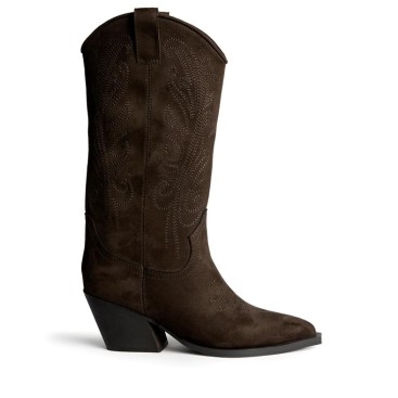Bota cowboy media caña marrón Corina M6761 vista lateral