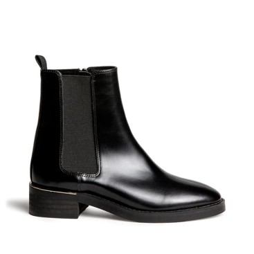 Botín Chelsea negro mujer Corina 6810 vista lateral
