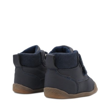 Botín barefoot niño azul marino vista trasera