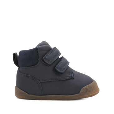 Botín barefoot azul marino para niños con velcros