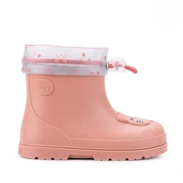 Botas de agua igor mendi gato rosa