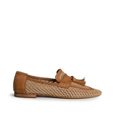 mocasines planos trenzados mujer