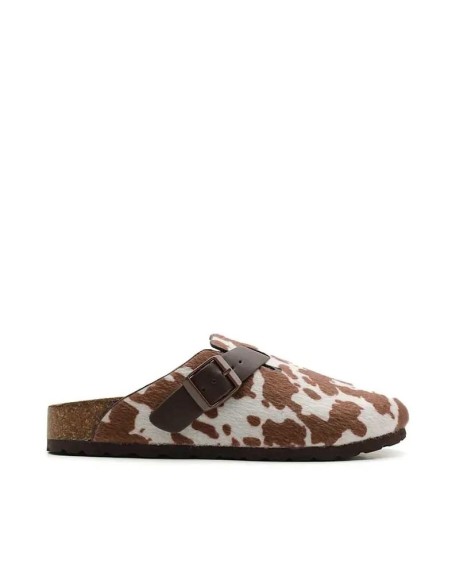 zuecos estampado vaca