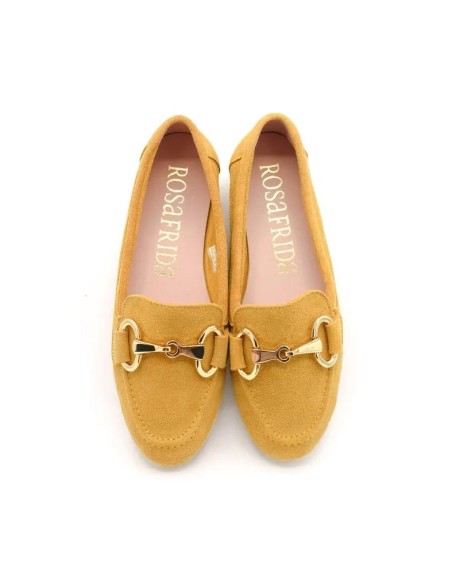 Zapatos Mocasines planos color ocre