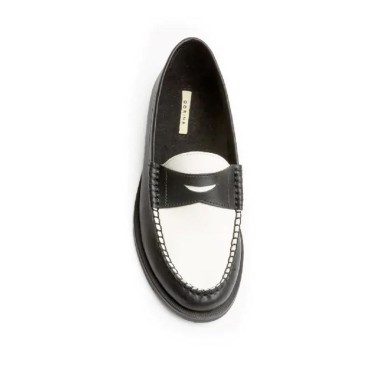 Mocasines para Mujer blanco y negro