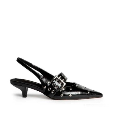 Zapatos de tacón Corina negro con tahuelas