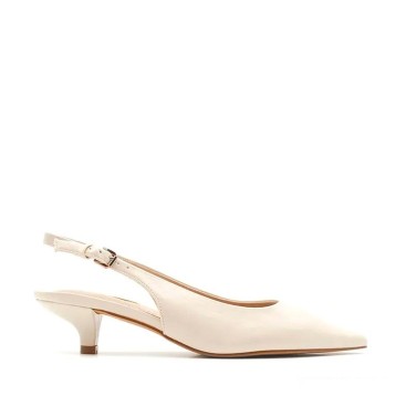 Zapato Tacón Cómodo midi beige