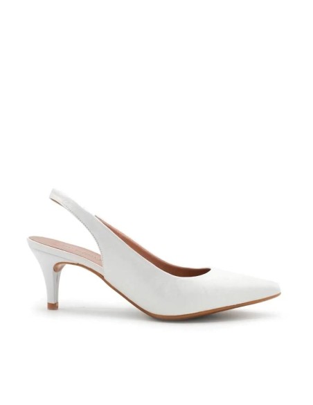 ZAPATO TACÓN bajo novia blanco