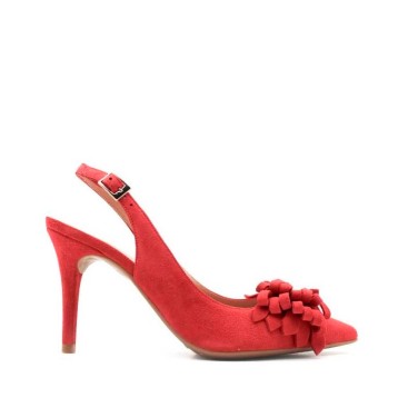 Zapato rojo serraje salon