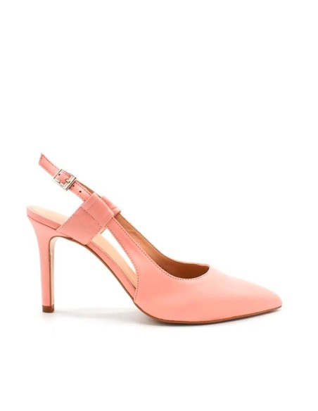 zapatos salón piel rosas