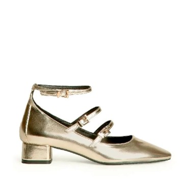 zapatos de vestir mujer dorados estilo mery jane