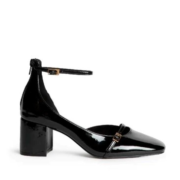 zapatos charol negro mujer